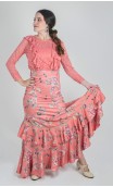 Maite Floral Flamenco Skirt