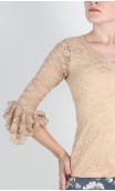 Lucy Lace Top 3/4 sleeves