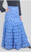 Letizia Polka-Dots 8 Ruffles Flamenco Skirt