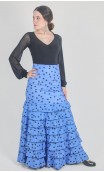 Letizia Polka-Dots 8 Ruffles Flamenco Skirt