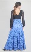 Letizia Polka-Dots 8 Ruffles Flamenco Skirt