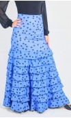 Letizia Polka-Dots 8 Ruffles Flamenco Skirt