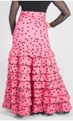 Saia Flamenca Letizia Bolinhas 8 Babados