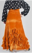 Mabel Velvet Skirt w/Ruffles