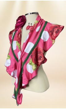Scarf, Earrings & Flower for Hair Set