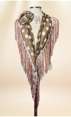 Flamenco Shawl w/Fringe, Earings & Flower for hair Set