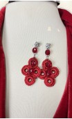 Velvet Scarf, Brooch & Earings Set