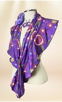 Scarf, Earrings & Flower for Hair Set