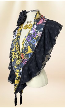 Scarf, Earrings & Flower for Hair Set