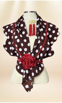 Scarf, Earrings & Flower for Hair Set