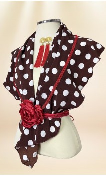 Scarf, Earrings & Flower for Hair Set