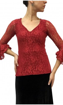 Lucy Lace Top 3/4 sleeves