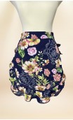 Conjunto Delantal y Pañuelo Azul Floral