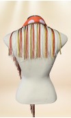 Mantoncillo Flamenco Naranja c/Lunares Blancos c/Flecos