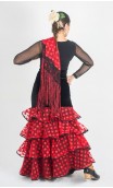 Consuelo Flamenco Skirt 4 Polka-dots Tulle Ruffles