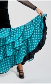 Consuelo Flamenco Skirt 4 Polka-dots Tulle Ruffles