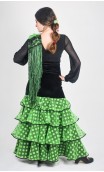 Consuelo Flamenco Skirt 4 Polka-dots Tulle Ruffles