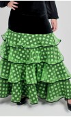 Falda Flamenca Consuelo 4 Volantes de Túl de Lunares