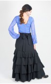 Falda Flamenca Paulina Cruzada 4 Volantes