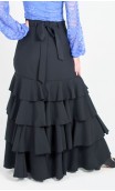 Paulina Wrap Over Flamenco Skirt w/4 Ruffles