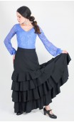 Paulina Wrap Over Flamenco Skirt w/4 Ruffles