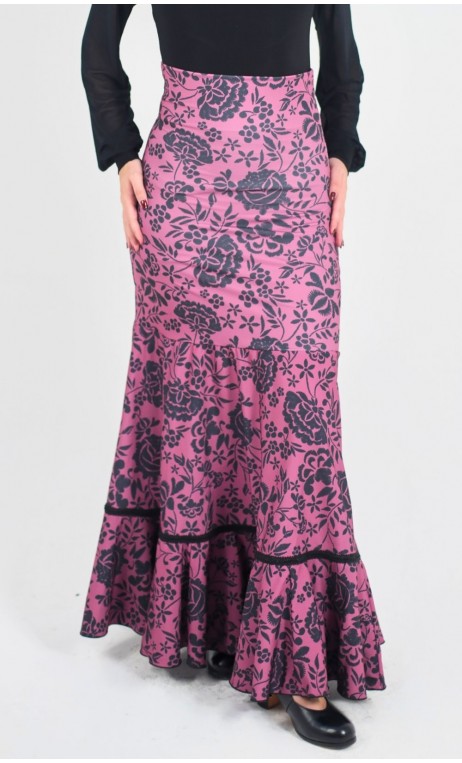 Manilla Floral Flamenco Skirt