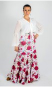 Falda Flamenca Estampada Extra Godet