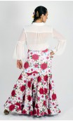 Falda Flamenca Estampada Extra Godet