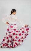 Falda Flamenca Estampada Extra Godet