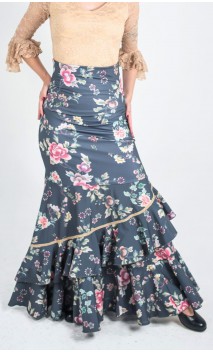 Maite Floral Flamenco Skirt