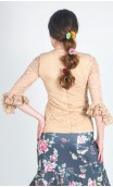 Blusa Lucy Encajes Manga 3/4