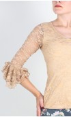 Lucy Lace Top 3/4 sleeves