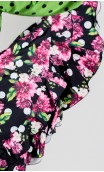Saia Flamenca Pilar 2 Babados Estampada