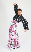 Printed Pilar Flamenco Skirt 2 Ruffles