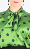 Printed Carmela Satin Leotard-Shirt