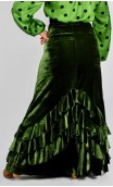 Mabel Velvet Skirt w/Ruffles