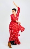 Sobrevestido Rojo c/ unarcitos Blancos