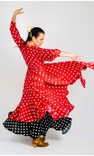 Red w/ Small White polka-dots Overdress