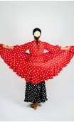 Sobrevestido Rojo c/ unarcitos Blancos
