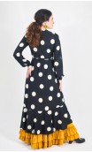 Black w/White polka-dots Overdress