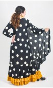 Black w/White polka-dots Overdress