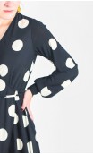 Black w/White polka-dots Overdress