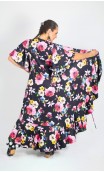 Floral Print Overdress w/ tulle