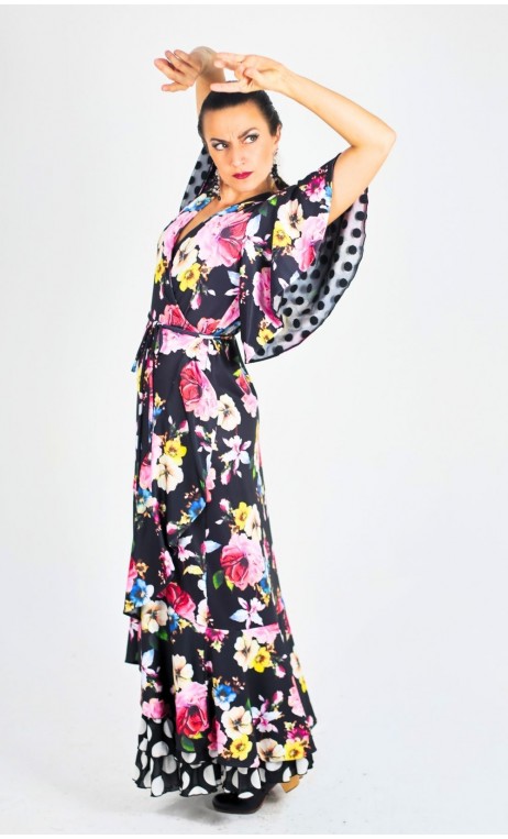 Floral Print Overdress w/ tulle
