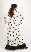 White w/ Black polka-dots Overdress