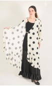 Sobrevestido Blanco c/Lunares Negros