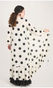 White w/ Black polka-dots Overdress