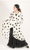 Sobrevestido Blanco c/Lunares Negros