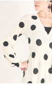 Sobrevestido Blanco c/Lunares Negros