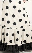 Sobrevestido Transpassado Branco c/Bolas Pretas